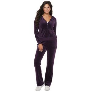 Juicy Couture Velour Track Suit Navy size Large